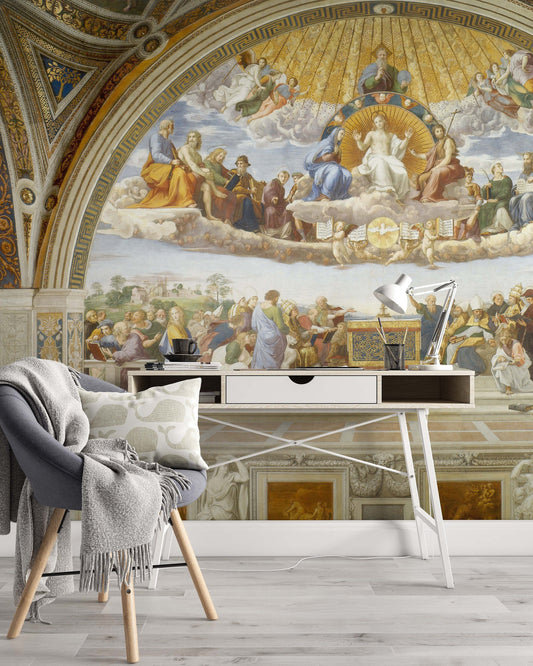 Sacred Discussion Raffaello Wallpaper Living Room Office Cafe Kitchen Bedroom Mural Home Decor Wall