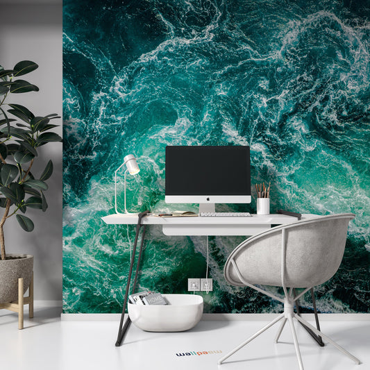 Waves Water River Sea Meet Each Whirlpools Luxury Wallpaper Cafe Restaurant Decoration Living Room Bedroom Mural Home Decor Wall Art