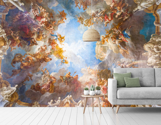 Versailles Paris France Hercules Renaissance Wallpaper Self Adhesive Peel and Stick Wall Sticker Minimalistic Scandinavian Design Removable