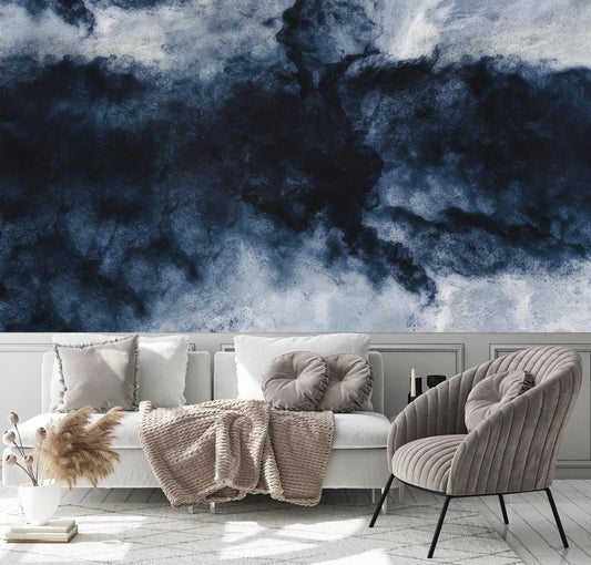 Cosmic Dark Swirl Abstract Luxury Wallpaper Self Adhesive Peel and Stick Wall Sticker Wall Decoration Scandinavian Removable