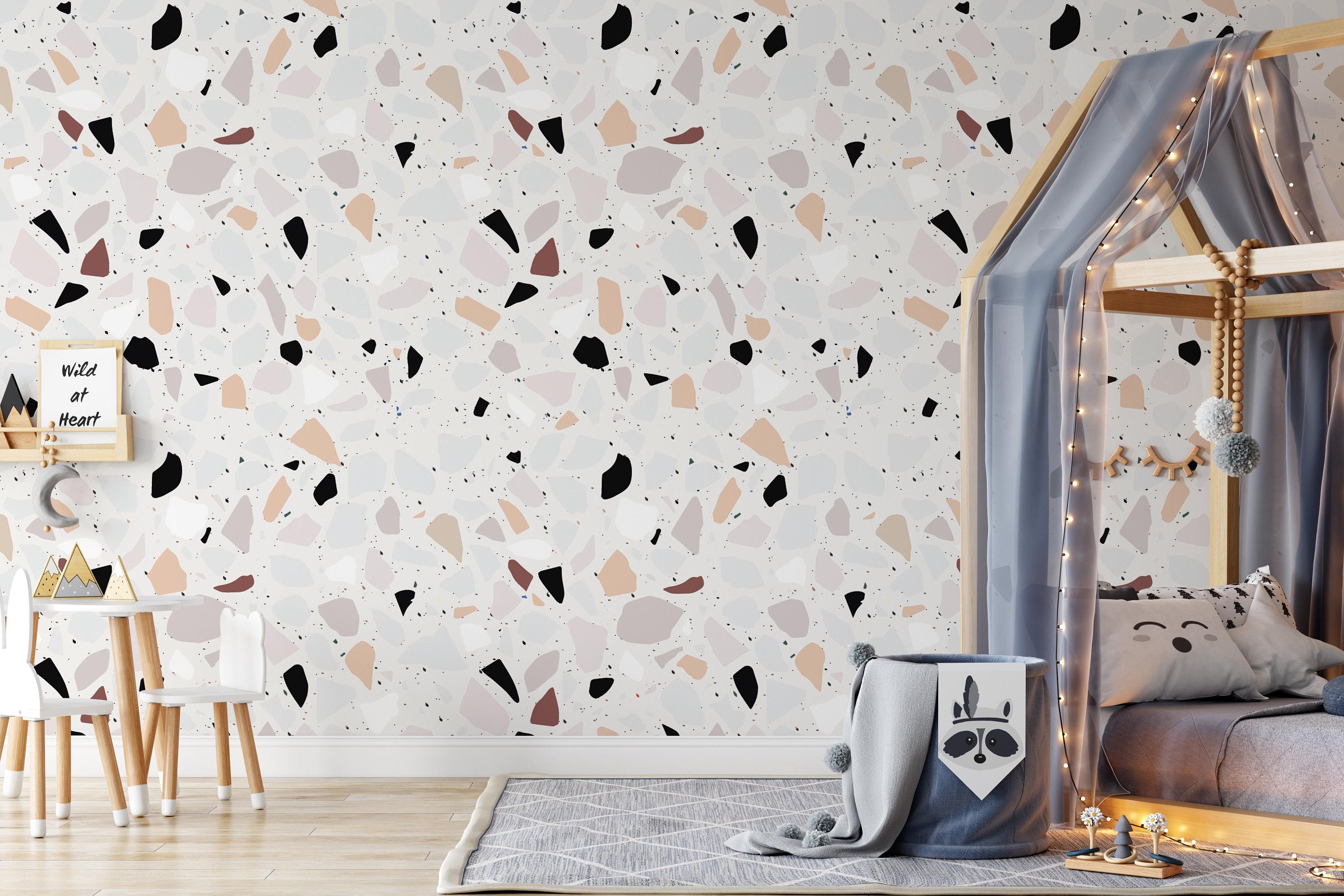 Abstract Venetian Terrazzo Imitation Pattern Stone Fragments Wallpaper Self Adhesive Peel and Stick Wall Sticker Wall Decoration Removable