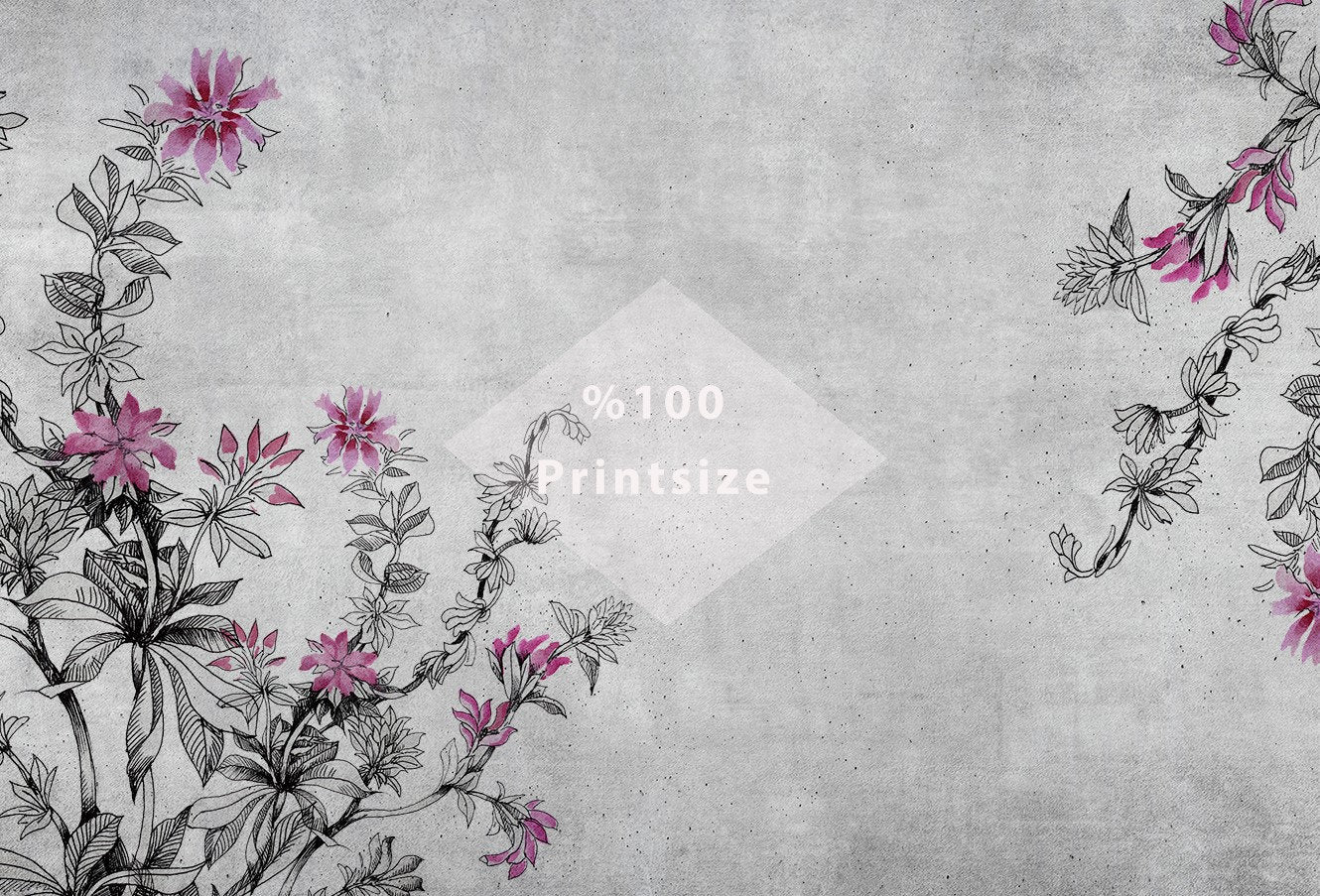 Garden Flowers Floral Wallpaper Self Adhesive Peel and Stick Wall Sticker Wall Decoration Minimal Scandinavian Design Removable