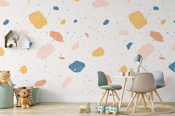 Colorful Venetian Terrazzo Imitation Pattern Stone Fragments Wallpaper Self Adhesive Peel and Stick Home House Wall Decoration Removable