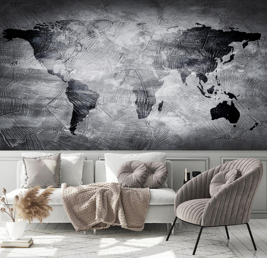 Global Pollution Environment Ecology Background World Map Wallpaper Self Adhesive Peel & Stick Wall Sticker Wall Decoration Design Removable