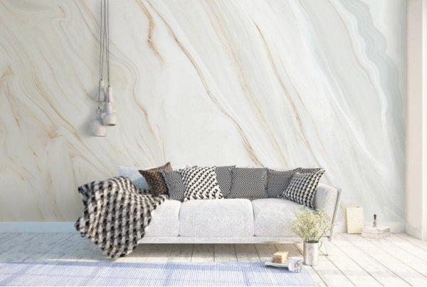 White and Beige Marble Abstract Design Background Wallpaper Self Adhesive Peel and Stick Wall Sticker Wall Decoration Scandinavian Removable