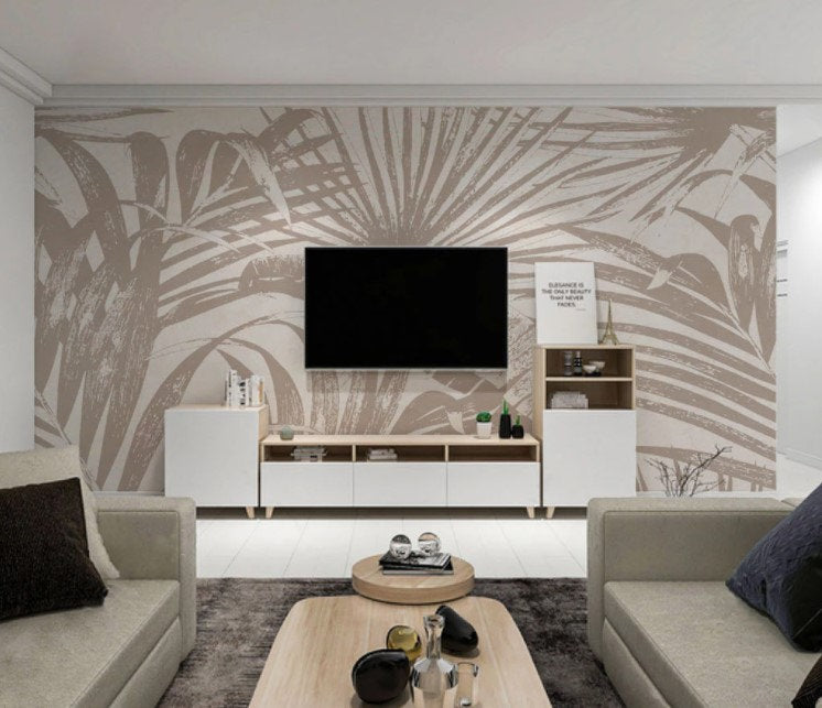 Abstract Old Style Vintage Leaves Background Wallpaper Self Adhesive Peel and Stick Wall Sticker Wall Decoration Removable